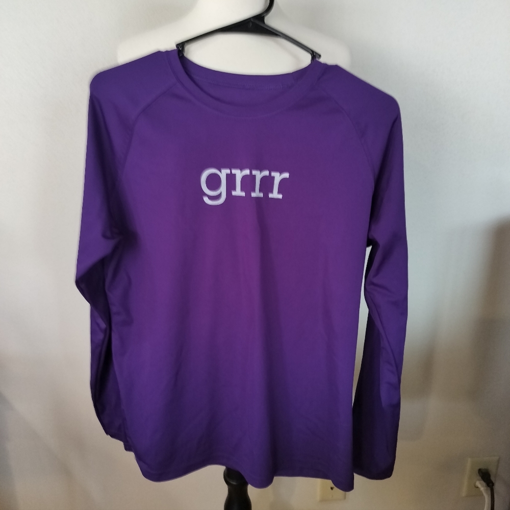 Holloway women's medium Dri fit long sleeve top purple activev